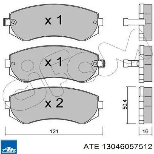13046057512 ATE Pastillas De Freno Delanteras