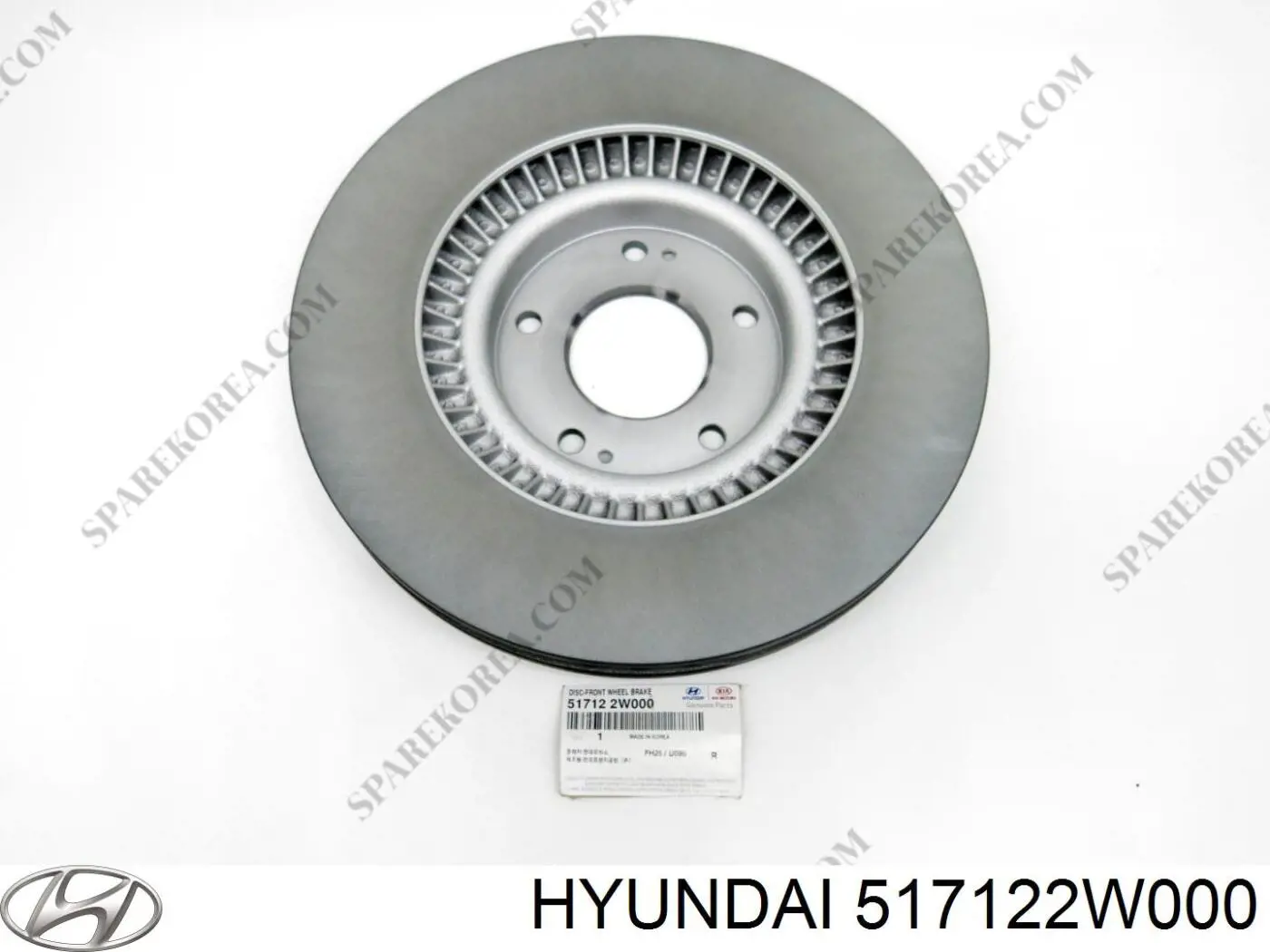 517122W000 Hyundai Kia Disco De Freno Delantero