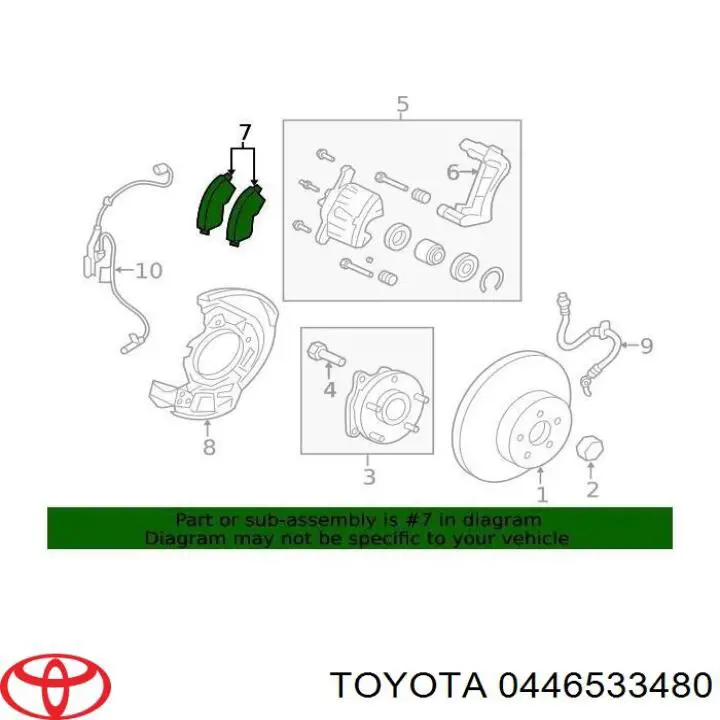 0446533480 Toyota Pastillas De Freno Delanteras