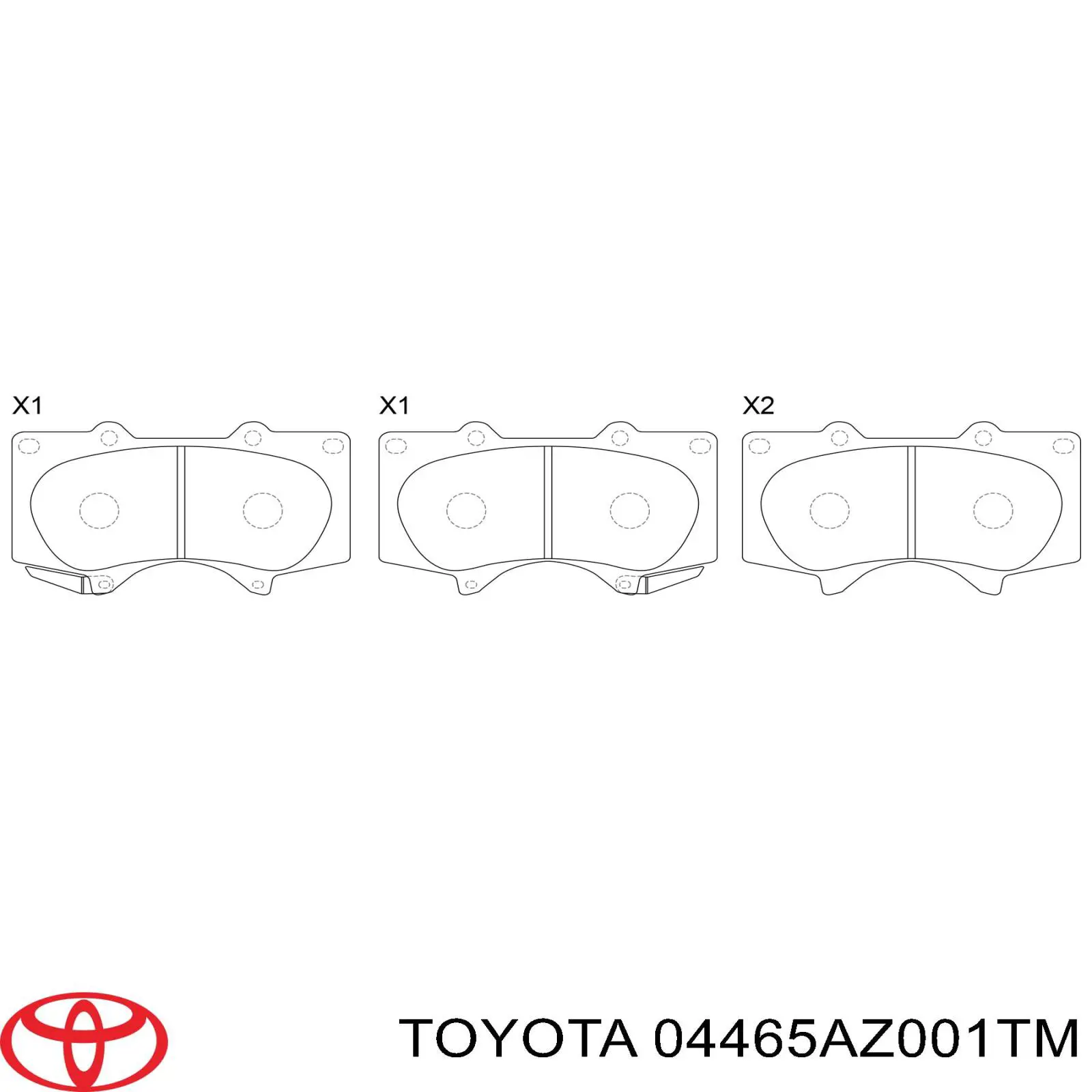 04465AZ001TM Toyota Pastillas De Freno Delanteras