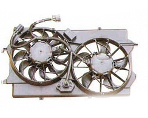 Difusor de radiador, ventilador de refrigeración, condensador del aire acondicionado, completo con motor y rodete para Mazda 3 (BL)