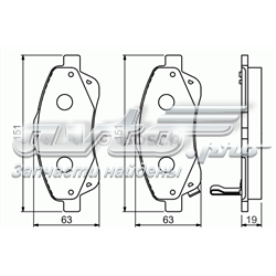 Pastillas de freno delanteras Toyota Corolla R10