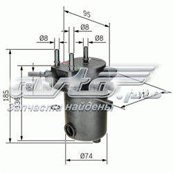 Filtro combustible 0450907009 Bosch