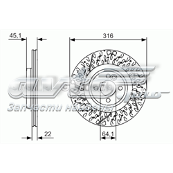 0 986 479 583 Bosch freno de disco delantero