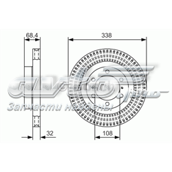 0986479A65 Bosch disco de freno delantero