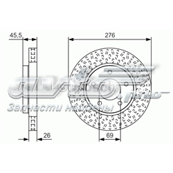 Disco de freno delantero Bosch 0986479U40
