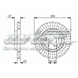 0986479U53 Bosch freno de disco delantero