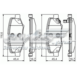 0986495155 Bosch pastillas de freno traseras