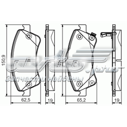 Comprar 0986495106 Bosch Pastillas delanteras de freno