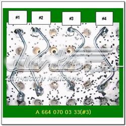 6640700333 Ssang Yong Tubería de combustible, sistema inyección, cilindro 3