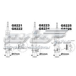 G8222 Monroe amortiguador delantero izquierdo