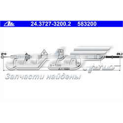 24.3727-3200.2 ATE cable de freno de mano trasero izquierdo