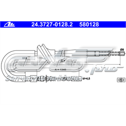 24.3727-0128.2 ATE cable de freno de mano trasero izquierdo