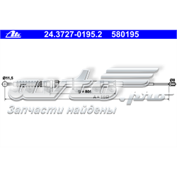 Comprar 24372701952 ATE Cable de freno de mano trasero derecho/izquierdo