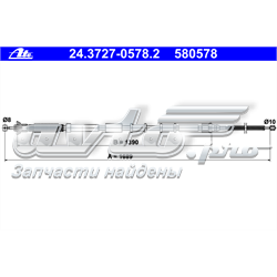 24372705782 ATE cable de freno de mano trasero derecho