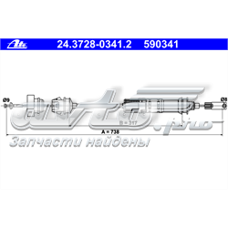 24.3728-0341.2 ATE cable de embrague