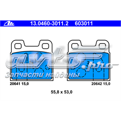 603011 ATE pastillas de freno traseras