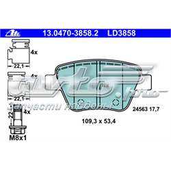 Pastillas de freno traseras Volkswagen Jetta 6 162, 163, AV3, AV2, AY2, AY3