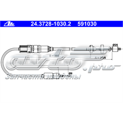 24.3728-1030.2 ATE cable de embrague