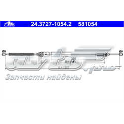 24.3727-1054.2 ATE cable de freno de mano trasero derecho/izquierdo