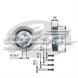 Polea dámper Gates TVD1013A