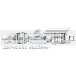 Semieje delantero derecho 24163 GKN-Spidan