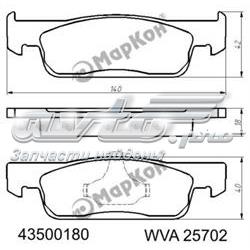 43500180 Markon pastillas de freno delanteras