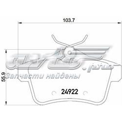 Pastillas de freno traseras P61114 Brembo