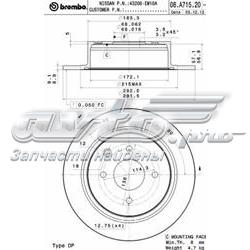 Frenos traseros Brembo 08A71520