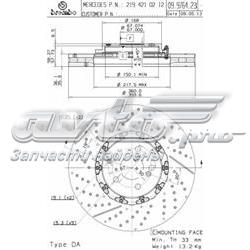 Freno de disco delantero BBD6132S Borg&beck