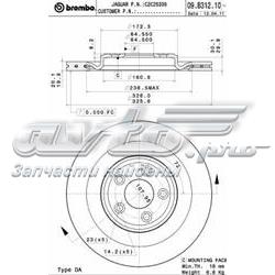 09.B312.11 Brembo disco de freno trasero