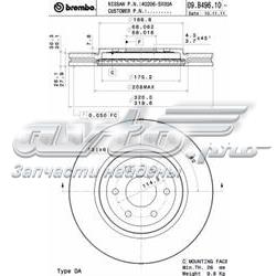 Comprar 09B49610 Brembo Freno de disco delantero