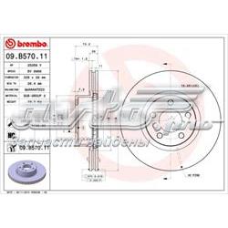 Comprar 09B57011 Brembo Freno de disco delantero