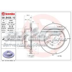 09.B409.10 Brembo disco de freno trasero