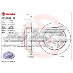 Disco de freno trasero Brembo 09B61210 precio, desde 62,74 EUR