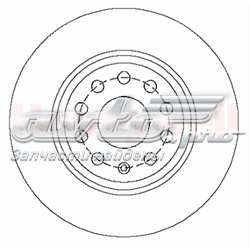 Disco de freno trasero 562258JC Jurid/Bendix