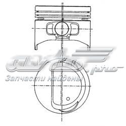 71740645 Fiat/Alfa/Lancia pistón completo para 1 cilindro, cota de reparación + 0,50 mm