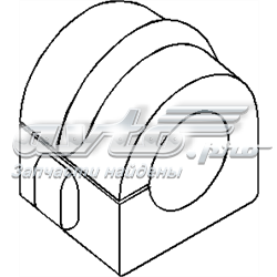 200456755 Hans Pries (Topran) casquillo de barra estabilizadora delantera