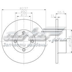 92005400 Textar freno de disco delantero