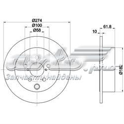 92262003 Textar disco de freno trasero