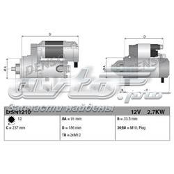 Motor de arranque DSN1210 Denso