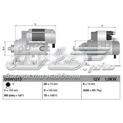 Motor de arranque DSN1213 Denso