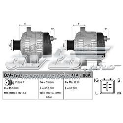 Alternador DAN1282 Denso