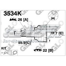 Árbol de transmisión delantero izquierdo 0K20225600 Hyundai/Kia