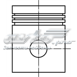 Pistón completo para 1 cilindro, STD 0210300 Mahle Original