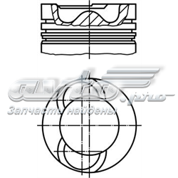 0142001 Mahle Original pistón completo para 1 cilindro, cota de reparación + 0,60 mm