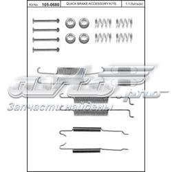 Kit de montaje de zapatas de freno traseras 1050680 Quick Brake
