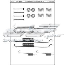 Kit de montaje, zapatas de freno traseras 1050691 Quick Brake