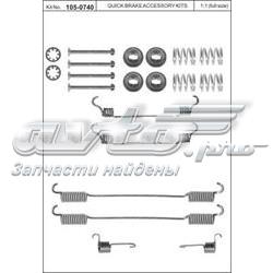 Juego de montaje, zapatas de freno traseras Quick Brake 1050740