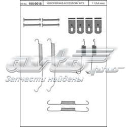 Kit de montaje, zapatas de freno traseras 1050015 Quick Brake